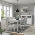 IKEA EKEDALEN ЭКЕДАЛЕН / BERGMUND БЕРГМУНД Стол и 6 стульев, белый / Orrsta светло-серый / белый, 180/240 cм 89408232 | 894.082.32