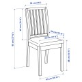IKEA EKEDALEN ЭКЕДАЛЕН / EKEDALEN ЭКЕДАЛЕН Стол и 2 стула, имитация дуба / Orrsta светло-серый, 80/120 см 59488112 594.881.12