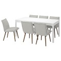 IKEA EKEDALEN / KLINTEN Стол и 6 стульев, белый / Kilanda светло-бежевый 09505901 095.059.01