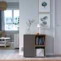 IKEA EKET Комбинация шкафов с ножками, темно-серый/ореховый серо-зеленый, 70x35x72 см 09521741 095.217.41