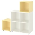 IKEA EKET Комбинация шкафов с ножками, белый/бледно-желтый, 105x35x107 см 49521843 495.218.43