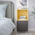 IKEA EKET Комбинация шкафов с ножками, темно-серый бледно-желтый/металлик, 35x35x80 см 99521713 995.217.13