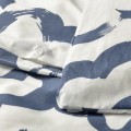 IKEA EKPURPURMAL Пододеяльник и наволочка, белый синий / облако, 150x200/50x60 см 40547003 405.470.03
