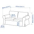 IKEA EKTORP 2-местный диван, Kilanda светло-бежевый 49509025 495.090.25
