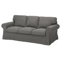 IKEA EKTORP Чехол на 3-местный диван, Hakebo темно-серый 20565205 | 205.652.05