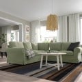 IKEA EKTORP 4-местный угловой диван, Хакебо серо-зеленый 59508983 | 595.089.83