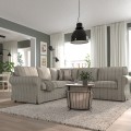 IKEA EKTORP 4-местный угловой диван, Карлшов бежевый/разноцветный 99508995 995.089.95