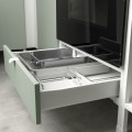 IKEA ENHET ЭНХЕТ Напольный шкаф для духовки с ящиком, белый / бледный серо-зеленый, 60x62x75 см 89496785 | 894.967.85