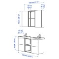 IKEA ENHET Ванная комната, 124x43x65 см 99546921 | 995.469.21