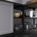 IKEA ENHET ЭНХЕТ Кухня угловая, антрацит / белый 49338161 | 493.381.61