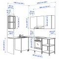 IKEA ENHET ЭНХЕТ Кухня угловая, антрацит / белый 69337995 | 693.379.95