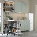 IKEA ENHET ЭНХЕТ Кухня угловая, белый / бледный серо-зеленый 59499219 | 594.992.19