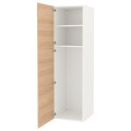 IKEA ENHET ЭНХЕТ Шкаф высокий 2 двери, белый / имитация дуба, 60x62x210 cм 39435474 394.354.74