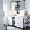 IKEA ENHET ЭНХЕТ Кухня, антрацит / белый, 183x63.5x222 см 39337416 | 393.374.16