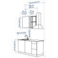 IKEA ENHET ЭНХЕТ Кухня, белый / имитация дуба, 163x63.5x222 см 59337335 | 593.373.35
