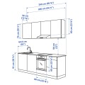 IKEA ENHET ЭНХЕТ Кухня, имитация дуба, 243x63.5x222 см 29337921 | 293.379.21