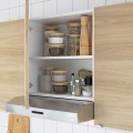 IKEA ENHET ЭНХЕТ Кухня, белый / имитация дуба, 183x63.5x222 см 89337334 | 893.373.34