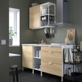 IKEA ENHET ЭНХЕТ Кухня, белый / имитация дуба, 183x63.5x222 см 59337420 | 593.374.20