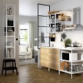 IKEA ENHET ЭНХЕТ Кухня, белый / имитация дуба, 183x63.5x222 см 89337490 | 893.374.90