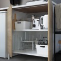 IKEA ENHET ЭНХЕТ Кухня, белый / имитация дуба, 203x63.5x222 см 29337313 | 293.373.13
