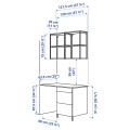 IKEA ENHET ЭНХЕТ Стеллаж, белый / имитация дуба, 121.5x63.5x222 см 59331507 | 593.315.07