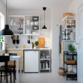 IKEA ENHET ЭНХЕТ Кухня, белый / имитация дуба, 163x63.5x222 см 19337276 | 193.372.76
