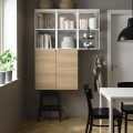 IKEA ENHET Стеллаж, белый / имитация дуба, 120x32x150 см 29548122 | 295.481.22
