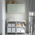 IKEA ENHET Стеллаж, белый / бледный серо-зеленый, 123x63,5x207 см 59548111 | 595.481.11