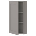 IKEA ENHET ЭНХЕТ Навесной шкаф с 2 полками / дверцами, серый / серая рама, 40x17x75 см 89322498 | 893.224.98
