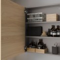 IKEA ENHET ЭНХЕТ Навесной шкаф с 2 полками / дверцами, серый / имитация дуба, 60x17x75 см 09323656 093.236.56