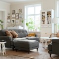 IKEA ESSEBODA 3-местный диван, Tallmyra серый / коричневый 79443504 | 794.435.04