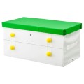 IKEA FLYTTBAR ФЛЮТТБАР Коробка с крышкой, зеленый/белый, 79x42x41 см 60328844 | 603.288.44