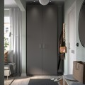 IKEA FORSAND ФОРСАНД Двери с петлями, темно-серый, 50x229 см 89436254 894.362.54