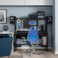 IKEA FREDDE / STYRSPEL Геймерский стол и стул, черный синий / светло-серый 69491331 | 694.913.31