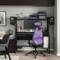 IKEA FREDDE / STYRSPEL Геймерский стол и стул, черный / фиолетовый 59491317 594.913.17