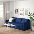 IKEA FRIHETEN ФРИХЕТЭН Раскладной диван 3-местный, Skiftebo синий 60431563 604.315.63
