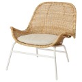 IKEA FRYKSÅS кресло с табуретом для ног, натуральный ротанг / Risane, 52x47 см 39563169 395.631.69