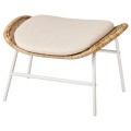 IKEA FRYKSÅS кресло с табуретом для ног, натуральный ротанг / Risane, 52x47 см 39563169 395.631.69