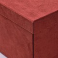 IKEA GJÄTTA Контейнер с крышкой, коричнево-красный бархат, 18x25x15 см 90570430 905.704.30