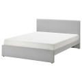 IKEA GLADSTAD ГЛАДСТАД Кровать с обивкой, Kabusa светло-серый, 160x200 см 80490453 804.904.53