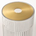 IKEA GRADVIS ГРАДВИС Ваза с металлической вставкой, прозрачное стекло / золотой цвет, 21 см 40502919 405.029.19