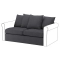 IKEA GRÖNLID ГРЕНЛИД Чехол для 2-местного дивана-кровати, Sporda темно-серый 50501189 | 505.011.89