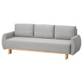 IKEA GRUNNARP ГРУННАРП Раскладной диван 3-местный, светло-серый 80485630 804.856.30