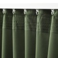 IKEA HÄGGVECKMAL Затемняющие гардины, 1 пара, темно-зеленый, 145x300 см 00569110 | 005.691.10