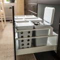 IKEA HÅLLBAR ХОЛЛБАР Решение для сортировки мусора, для кухонных ящиков METOD с вентиляцией / светло-серый, 55 л 69308926 | 693.089.26