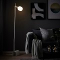 IKEA HÅRSLINGA / TRÅDFRI Торшер с лампочкой, белый / умный белый спектр 19501667 | 195.016.67