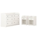 IKEA HAUGA ХАУГА Набор мебели для спальни 3 шт, белый 09483386 | 094.833.86