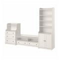 IKEA HAUGA ХАУГА Комбинация для хранения / под ТВ, белый, 277x46x199 см 19388440 193.884.40