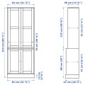 IKEA HAVSTA комбинация для хранения с сткл двр, белый, 81x47x212 см 79534735 795.347.35