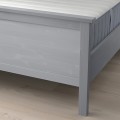 IKEA HEMNES Кровать с матрасом, серая морилка / Valevåg жесткий, 160x200 см 49536811 495.368.11